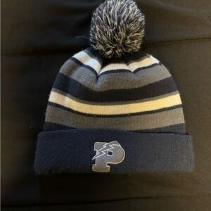 Striped Navy and Gray Kids Beanie AF PREP